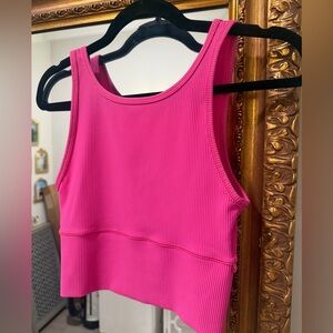 Lululemon Athletica Bright Pink Ribbed Tank Top